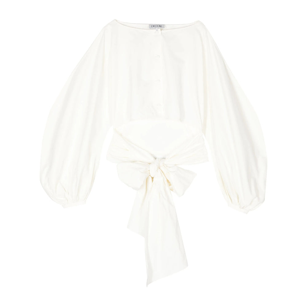 Poplin Batwing Top