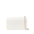 White Calf Leather Foldover Top