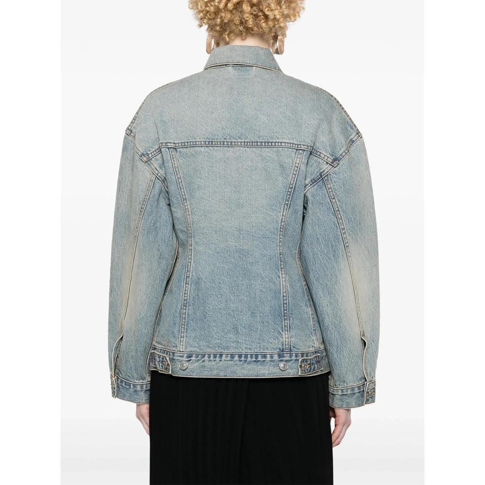 Soft Cotton Denim Point Collar Shirt
