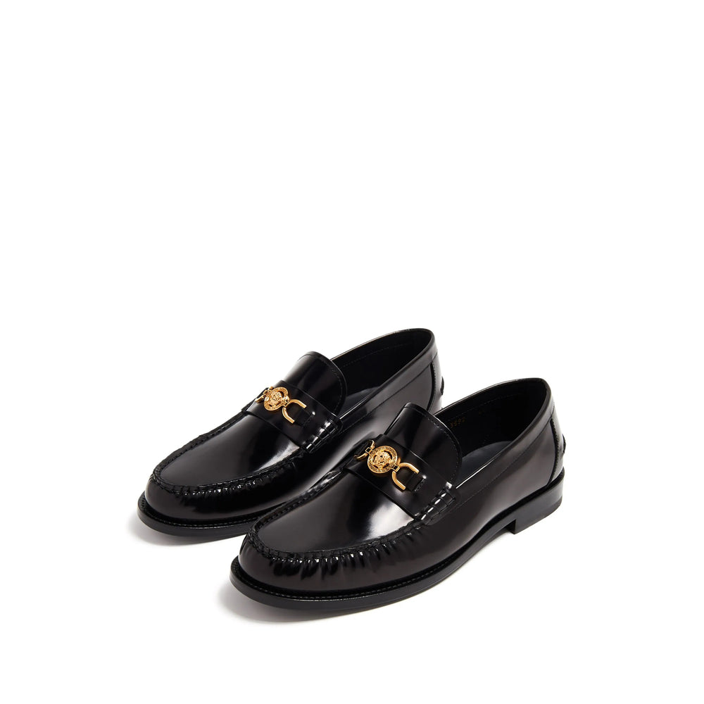 Black Calf Leather Slip-on Loafers