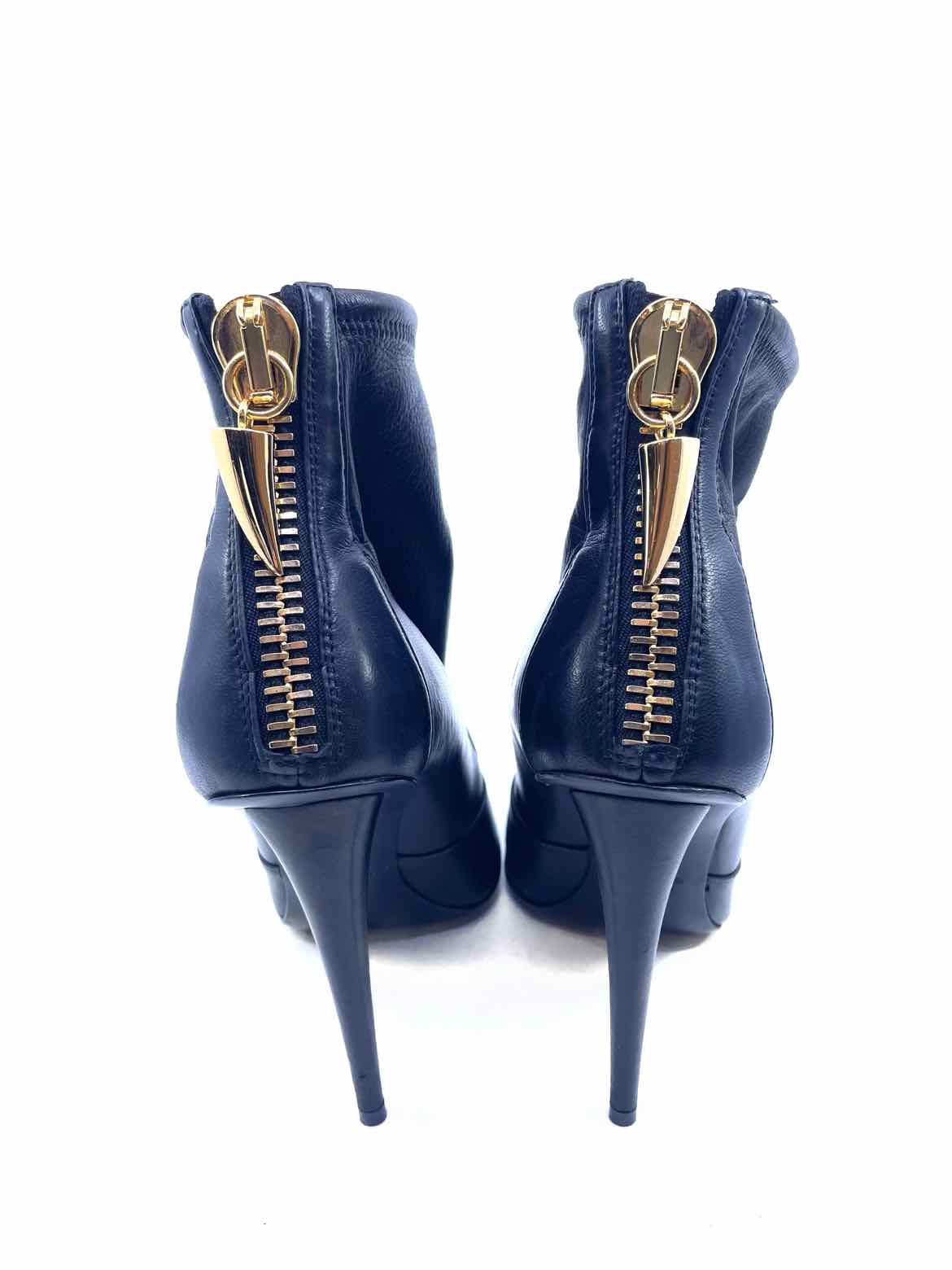 GIUSEPPE ZANOTTI Size 7 Black Leather Ankle Boot