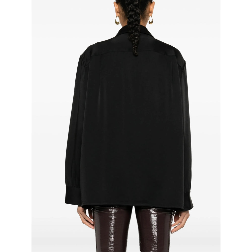 Satin Point Collar Coat