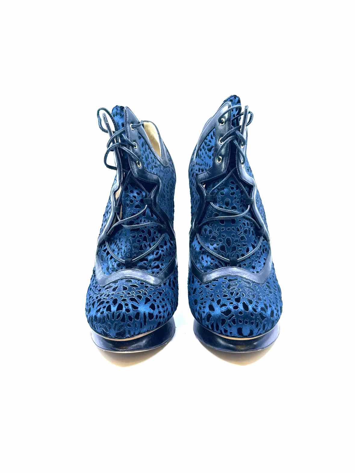 NICHOLAS KIRKWOOD Size 10 Navy Blue Ankle Boot