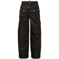 Satin High-waist Cargo Pant