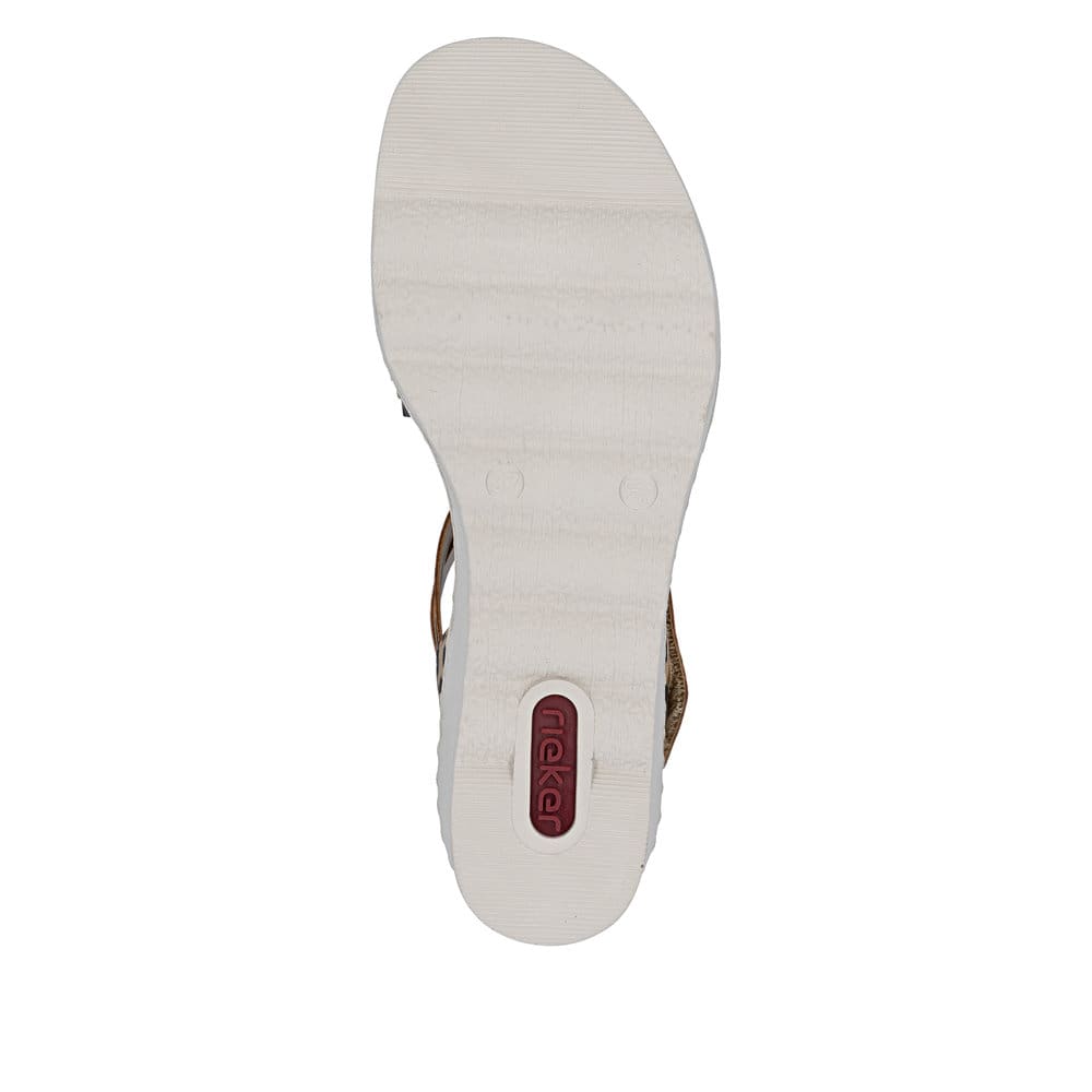 Rieker Womens Fashion Wedge Sandal | Animal Print