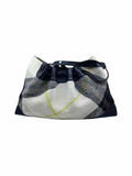 BUBELERY Beige, Brown Wool Plaid Handbag