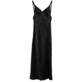 Sleek Black Crinkle Dress