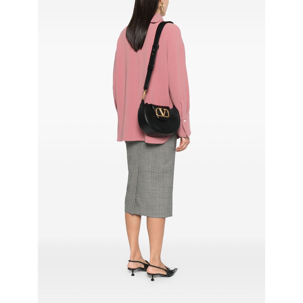 Black Grained Calf Leather Tote