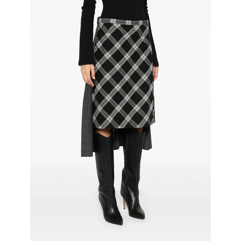 Grey Check Mid Coat