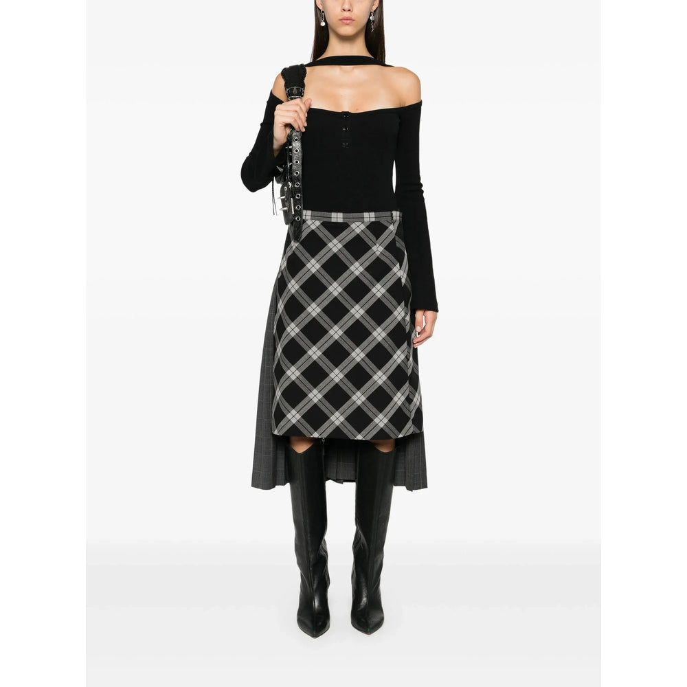 Grey Check Mid Coat