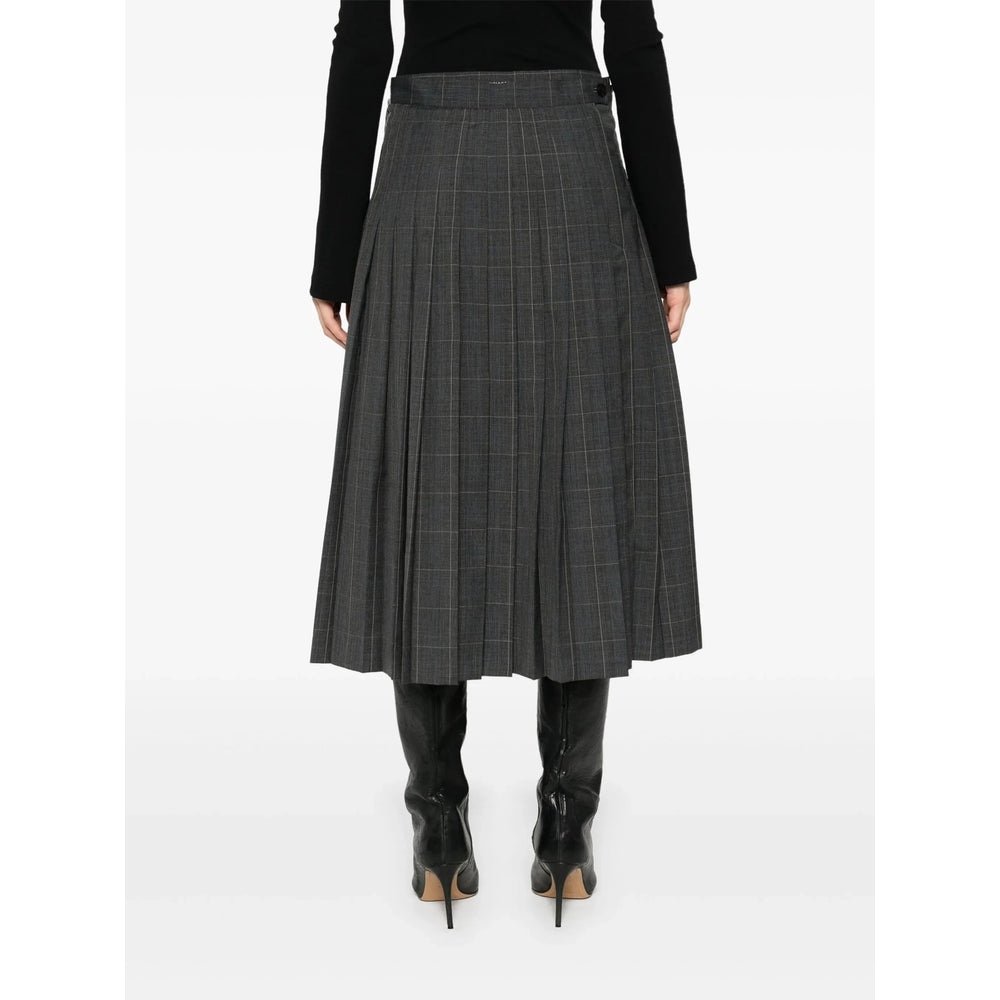 Grey Check Mid Coat