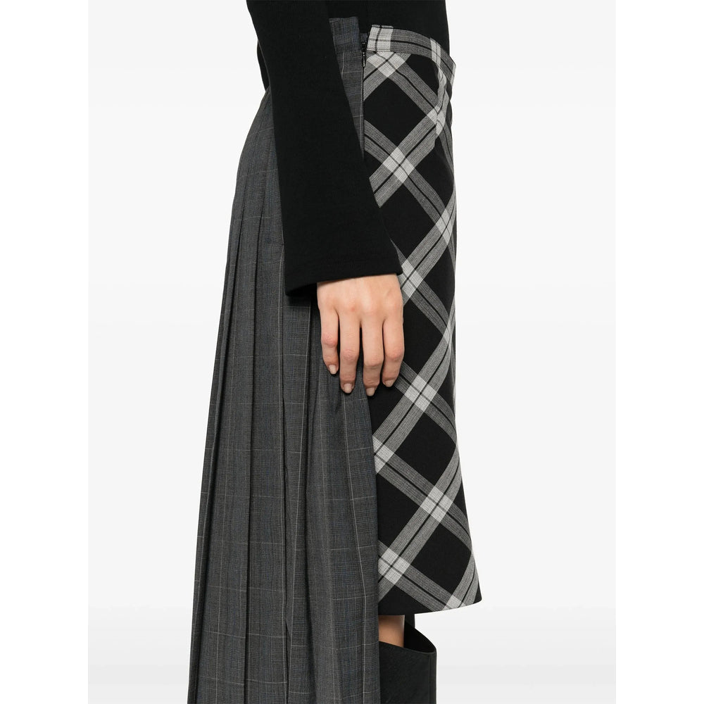 Grey Check Mid Coat