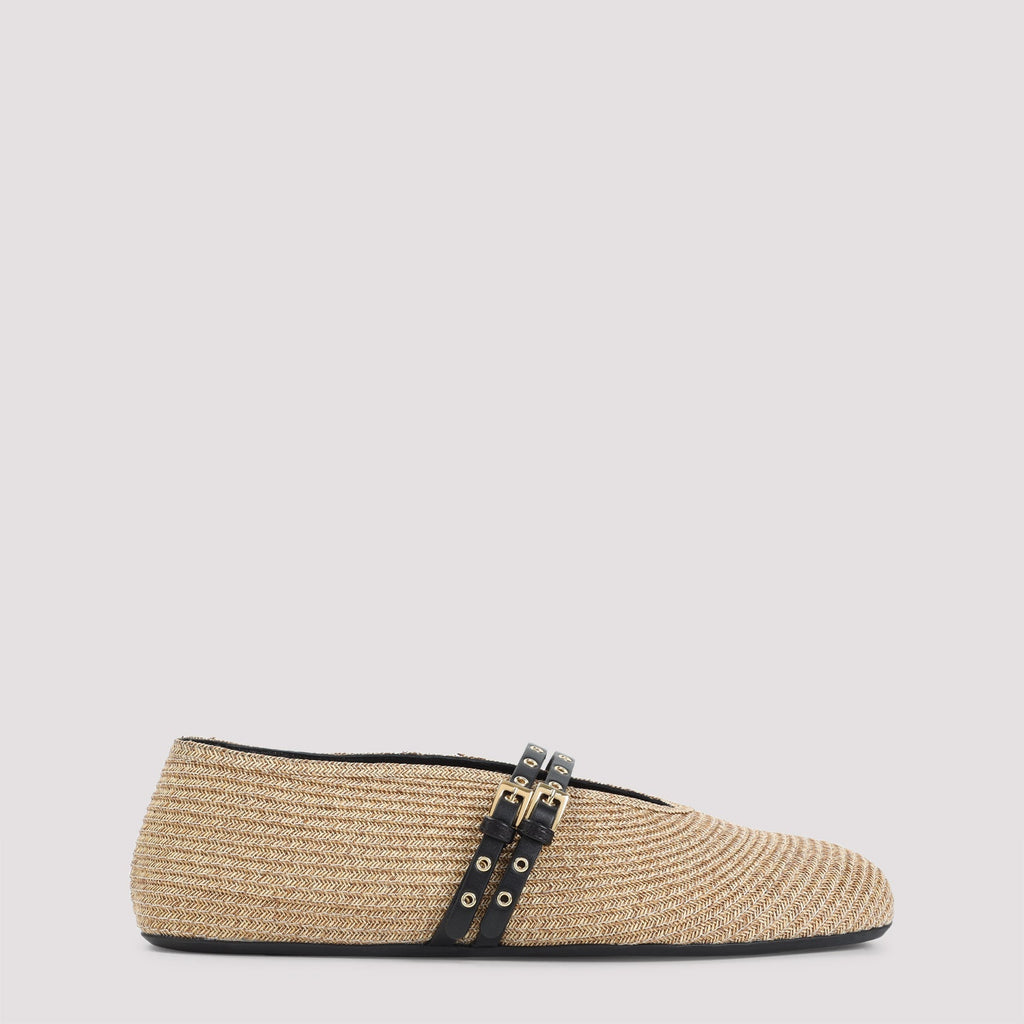 Alaïa Paper Straw Ballerinas