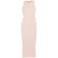 Neutral Beige Cutout Top