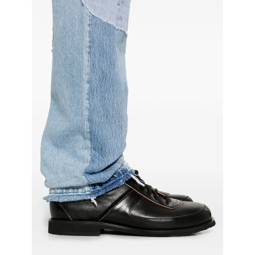 Mid-rise Patchwork Denim