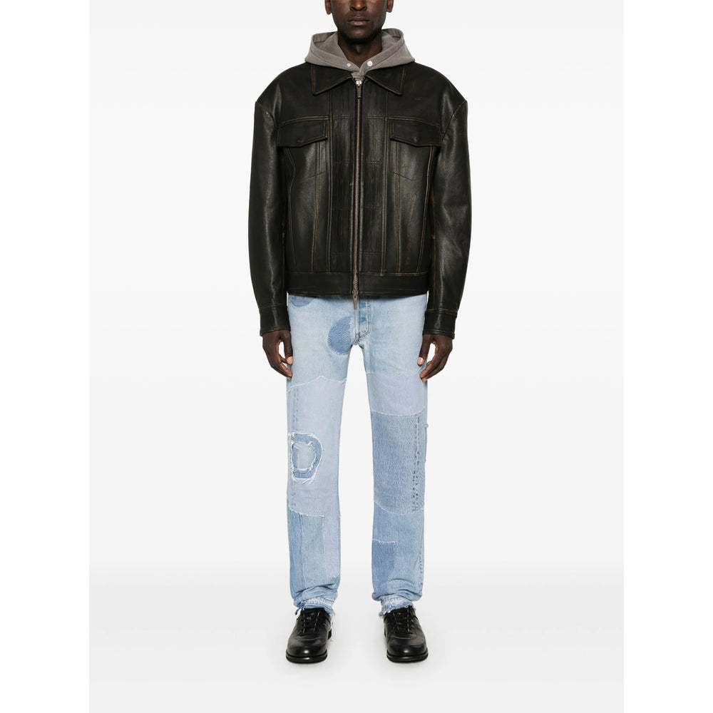 Mid-rise Patchwork Denim