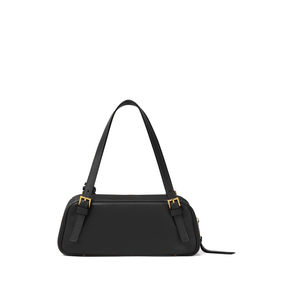 Black Lambskin Medusa Shoulder Bag