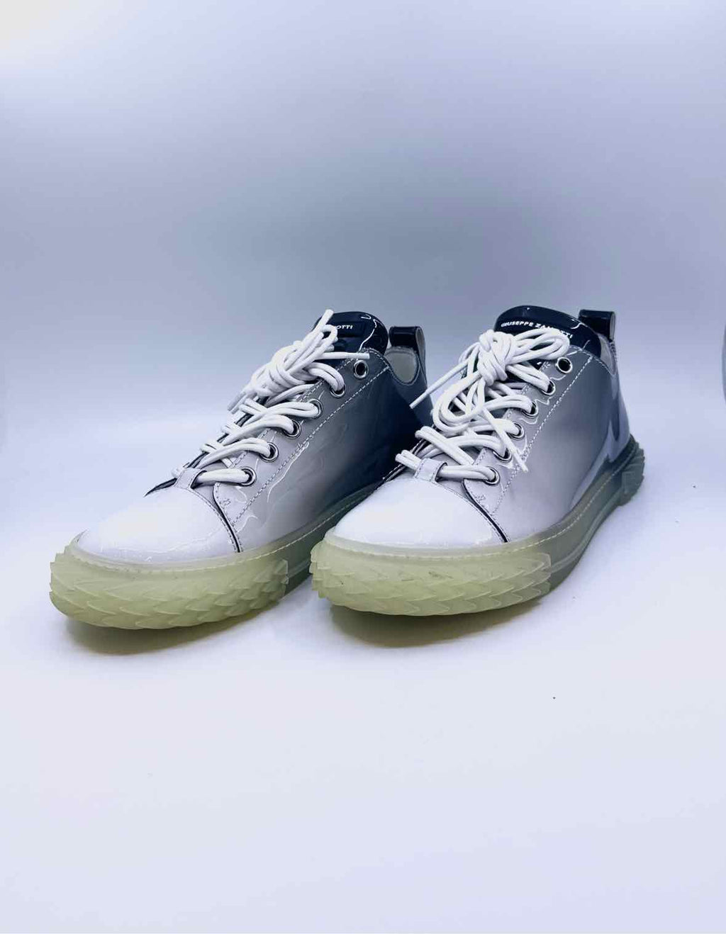 GIUSEPPE ZANOTTI Size 42 Grey, White Men's Sneakers