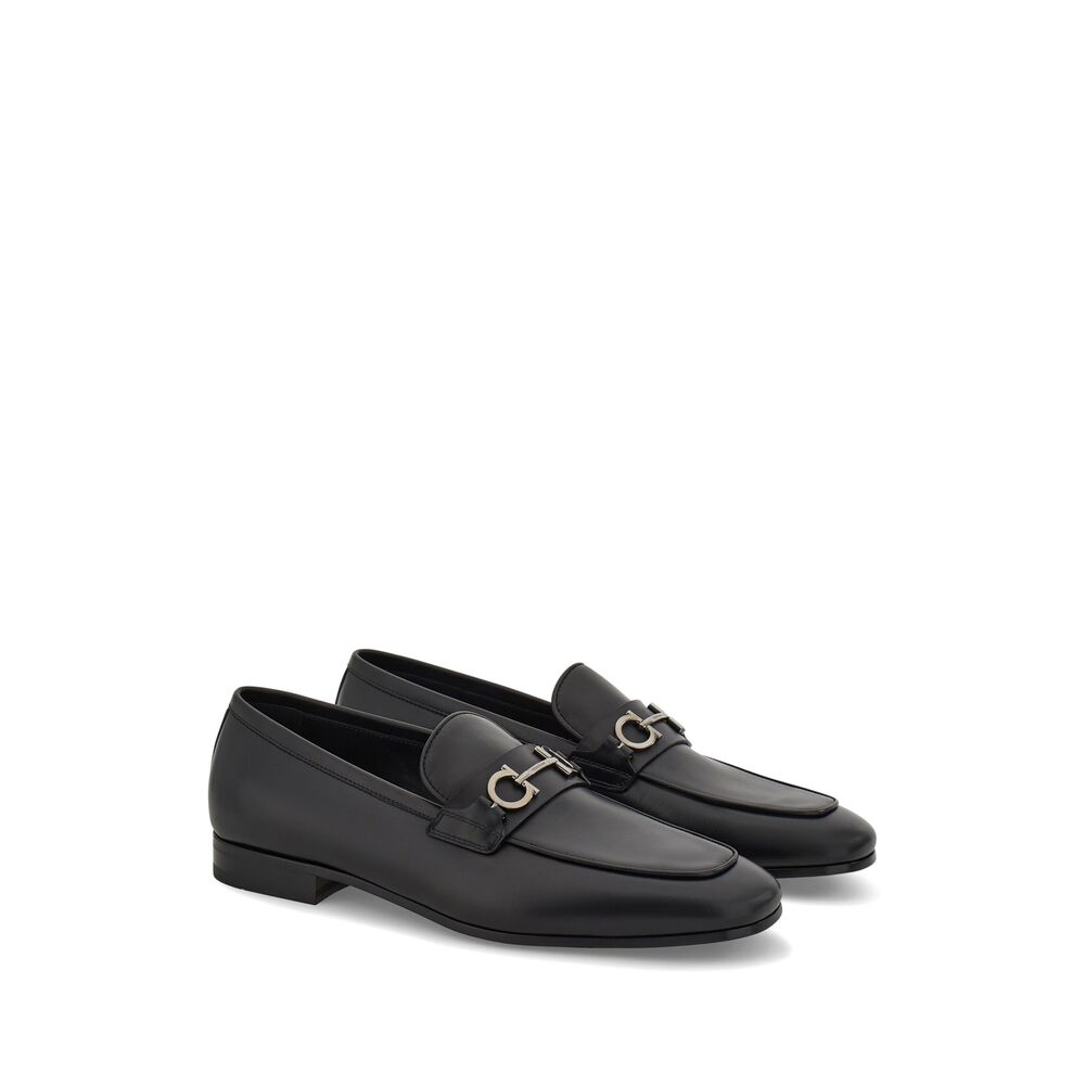 Black Calf Leather Slip-on Loafer