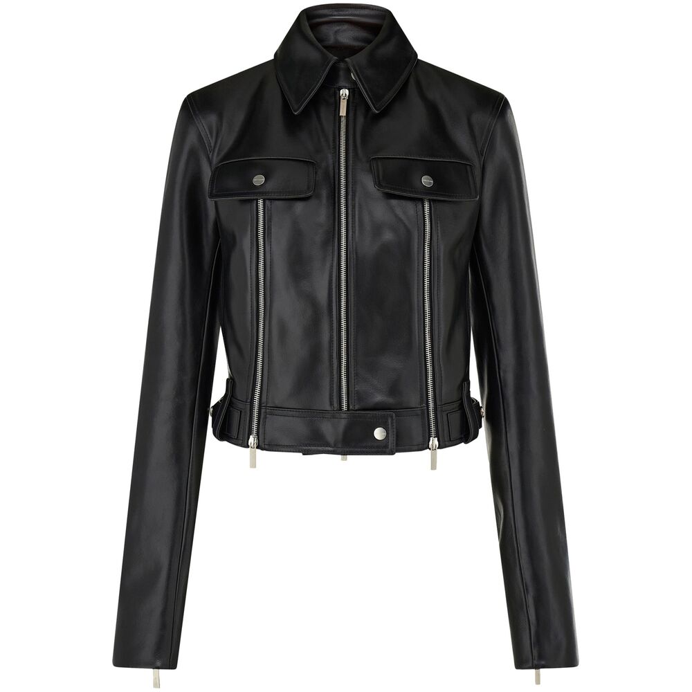 Streamlined Calf Leather Jacket