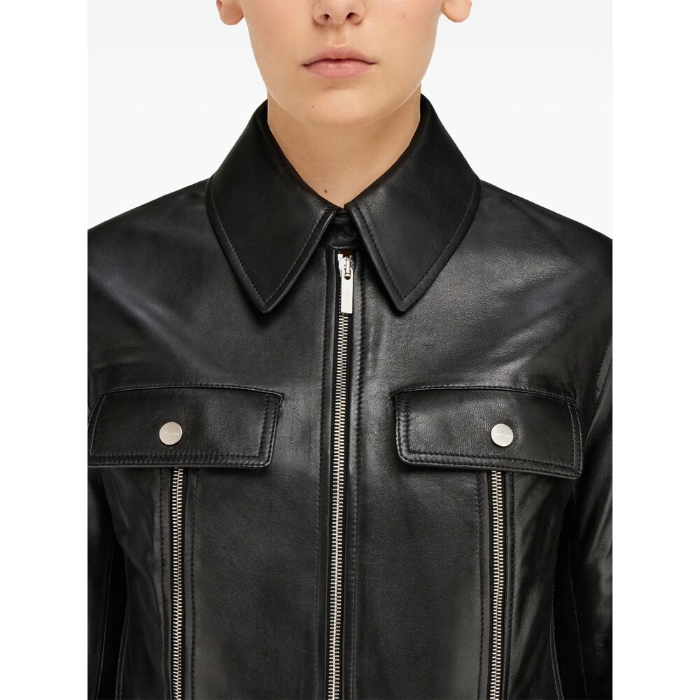 Streamlined Calf Leather Jacket