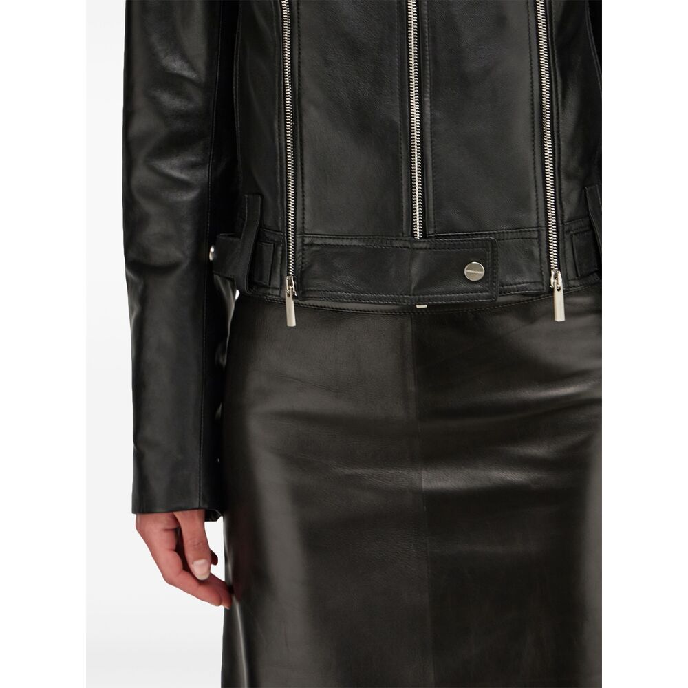 Streamlined Calf Leather Jacket