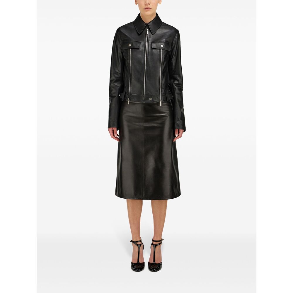 Streamlined Calf Leather Jacket