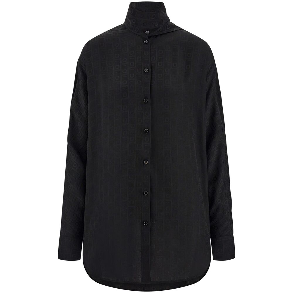 Silk Drop Monogram Shirt