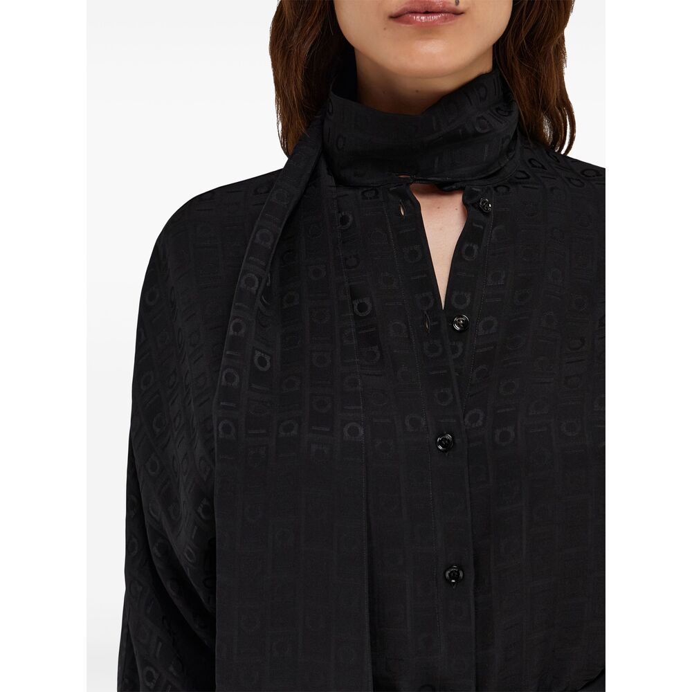 Silk Drop Monogram Shirt