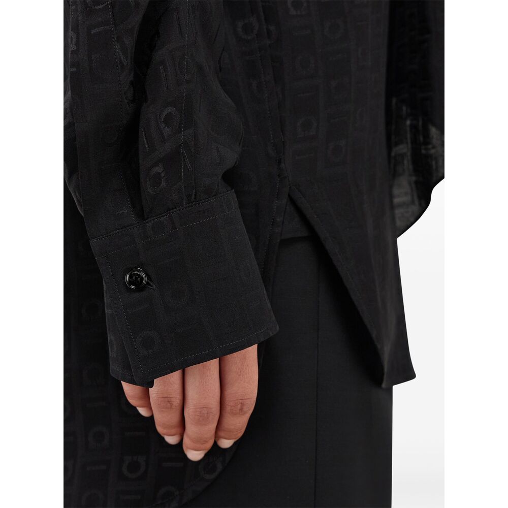 Silk Drop Monogram Shirt