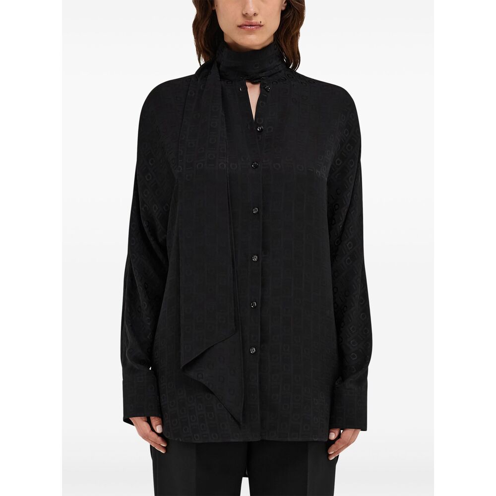 Silk Drop Monogram Shirt