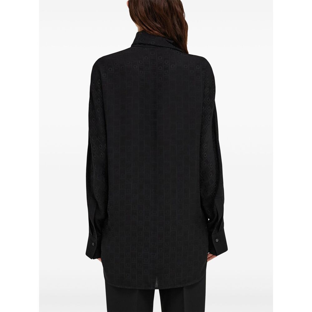 Silk Drop Monogram Shirt