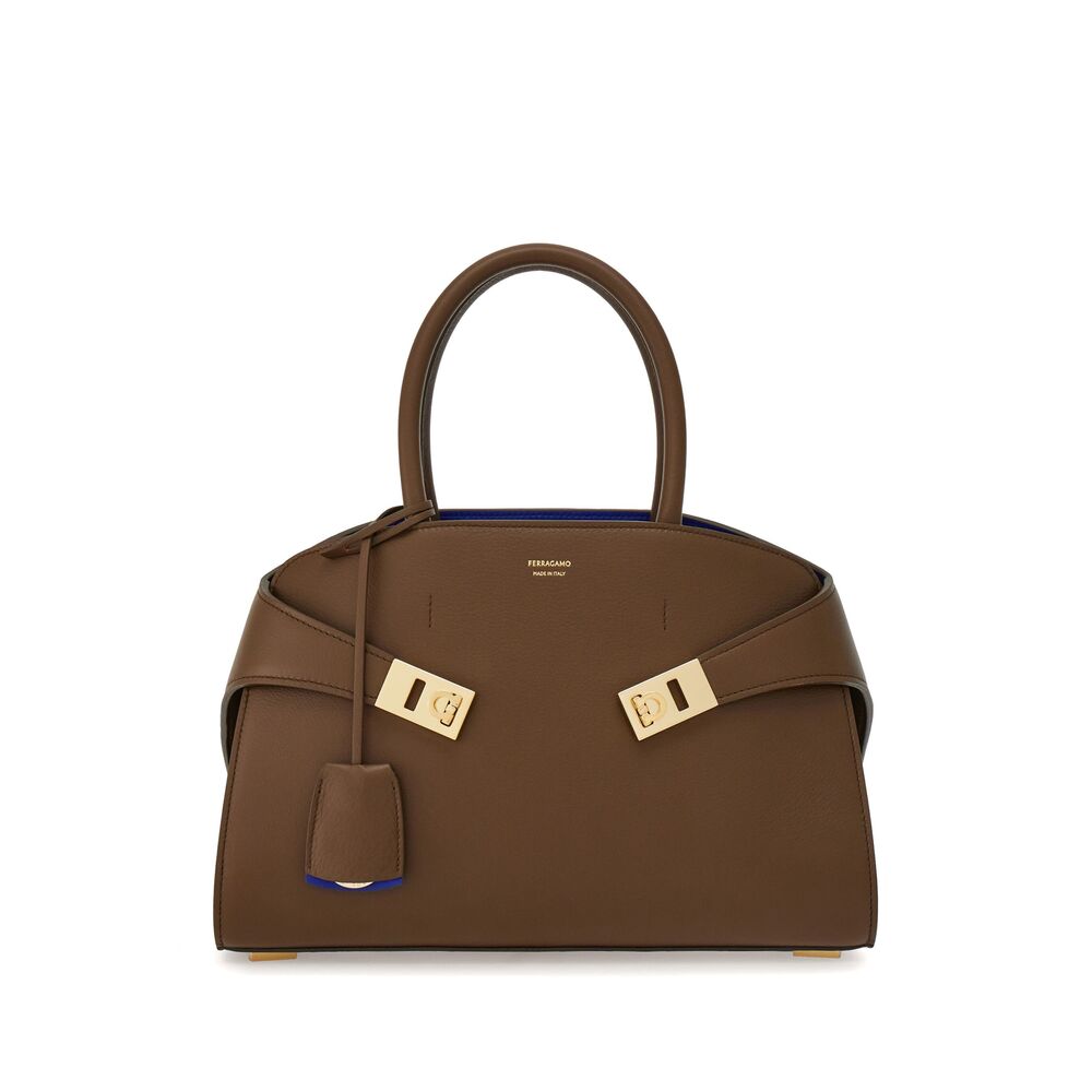 Taupe Brown Calfskin Tote Bag
