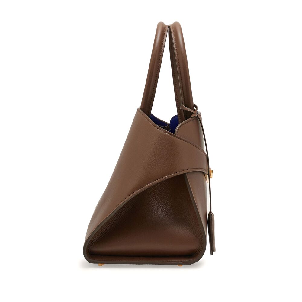 Taupe Brown Calfskin Tote Bag