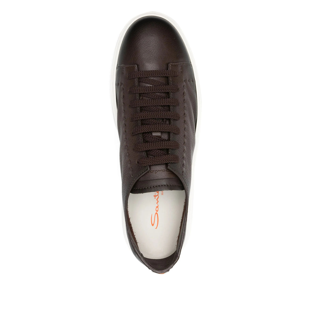 Calf Leather Lace-up Slip