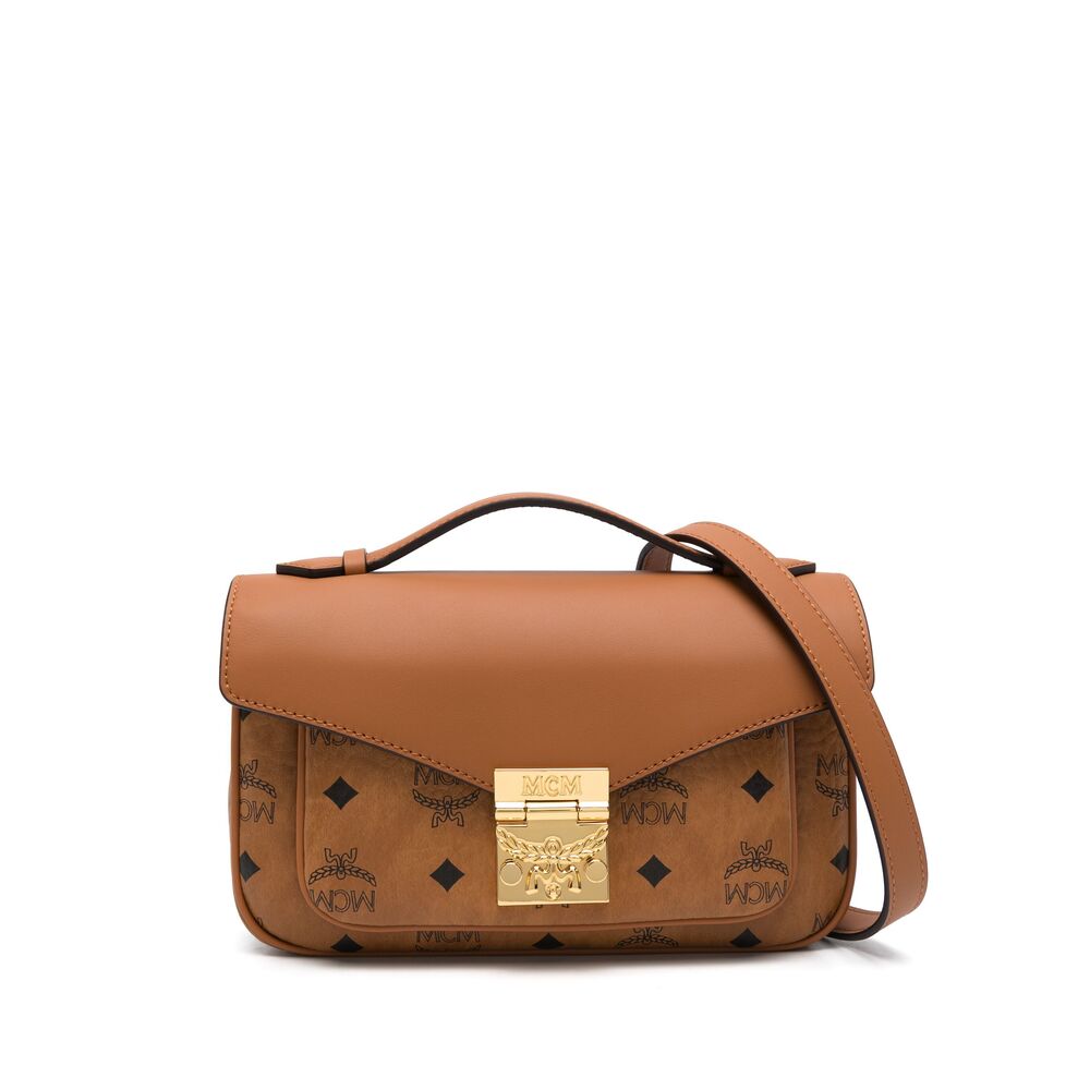 Cognac Calf Leather Satchel