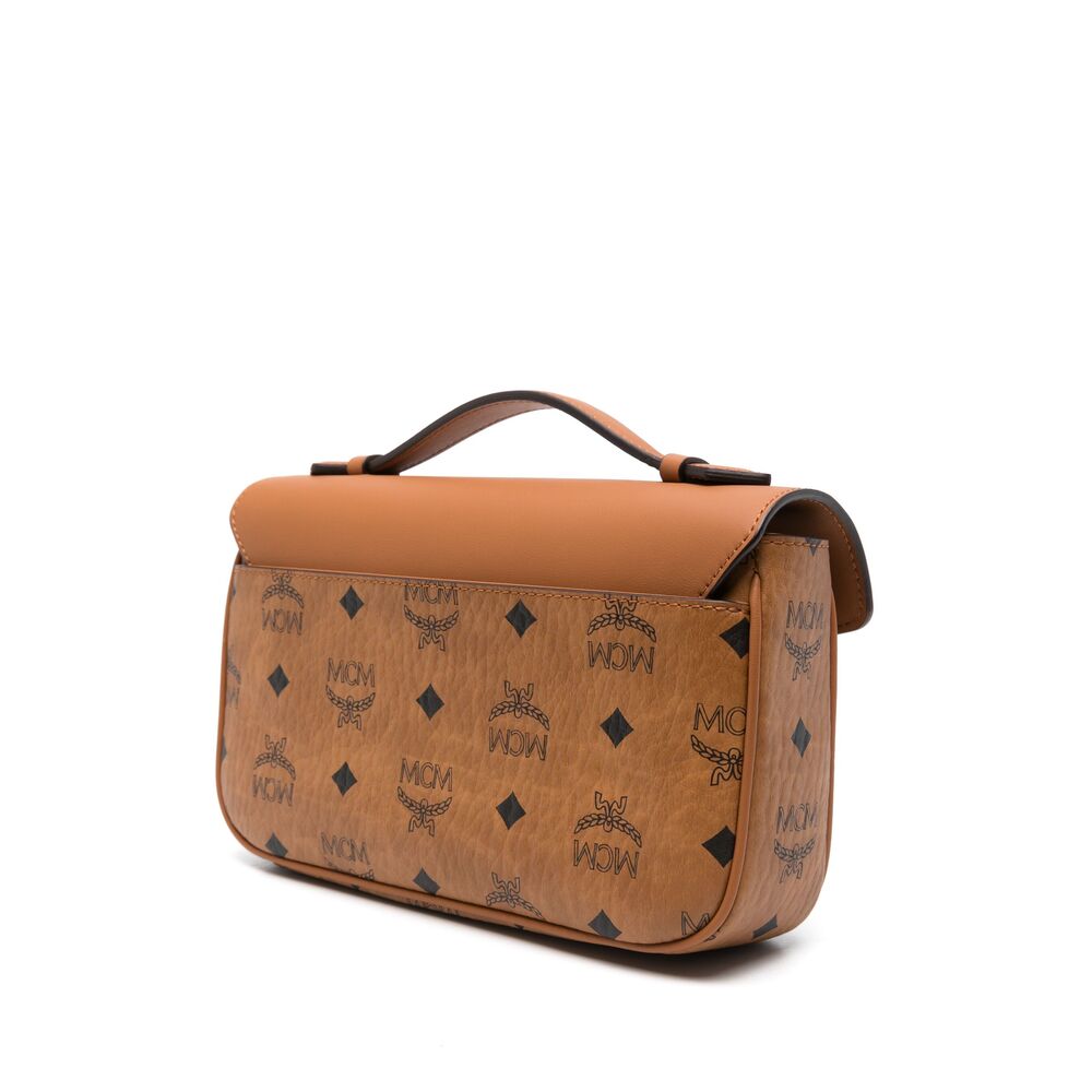 Cognac Calf Leather Satchel