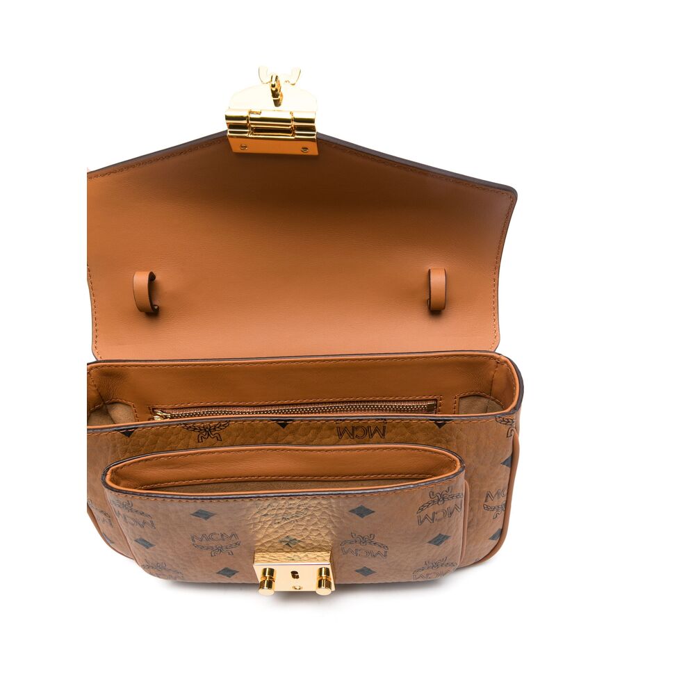 Cognac Calf Leather Satchel