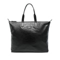 Black Calf Leather Travel Tote