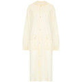 Coated Beige Drop Shoulder Jacket
