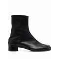 Black Camel Leather Split Toe Boot