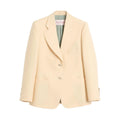 Virgin Wool Silk Blazer Coat