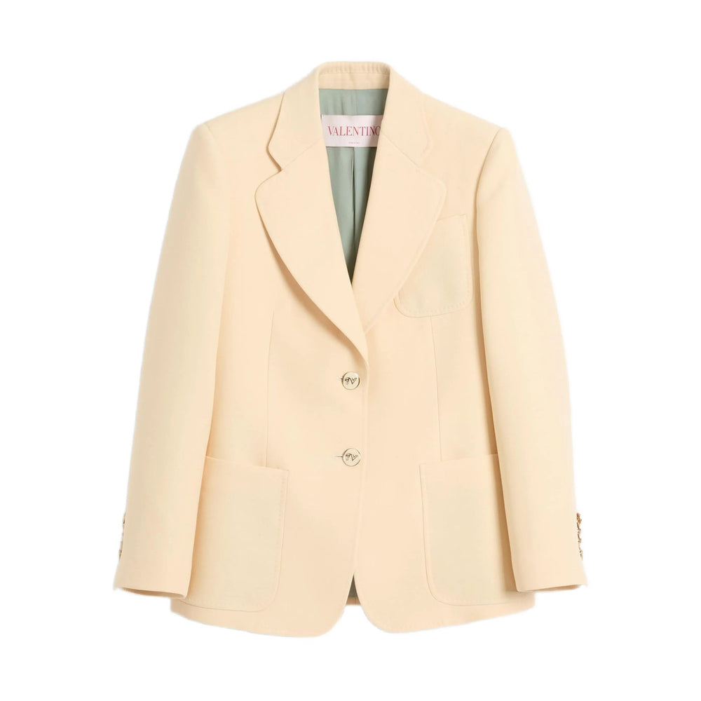 Virgin Wool Silk Blazer Coat