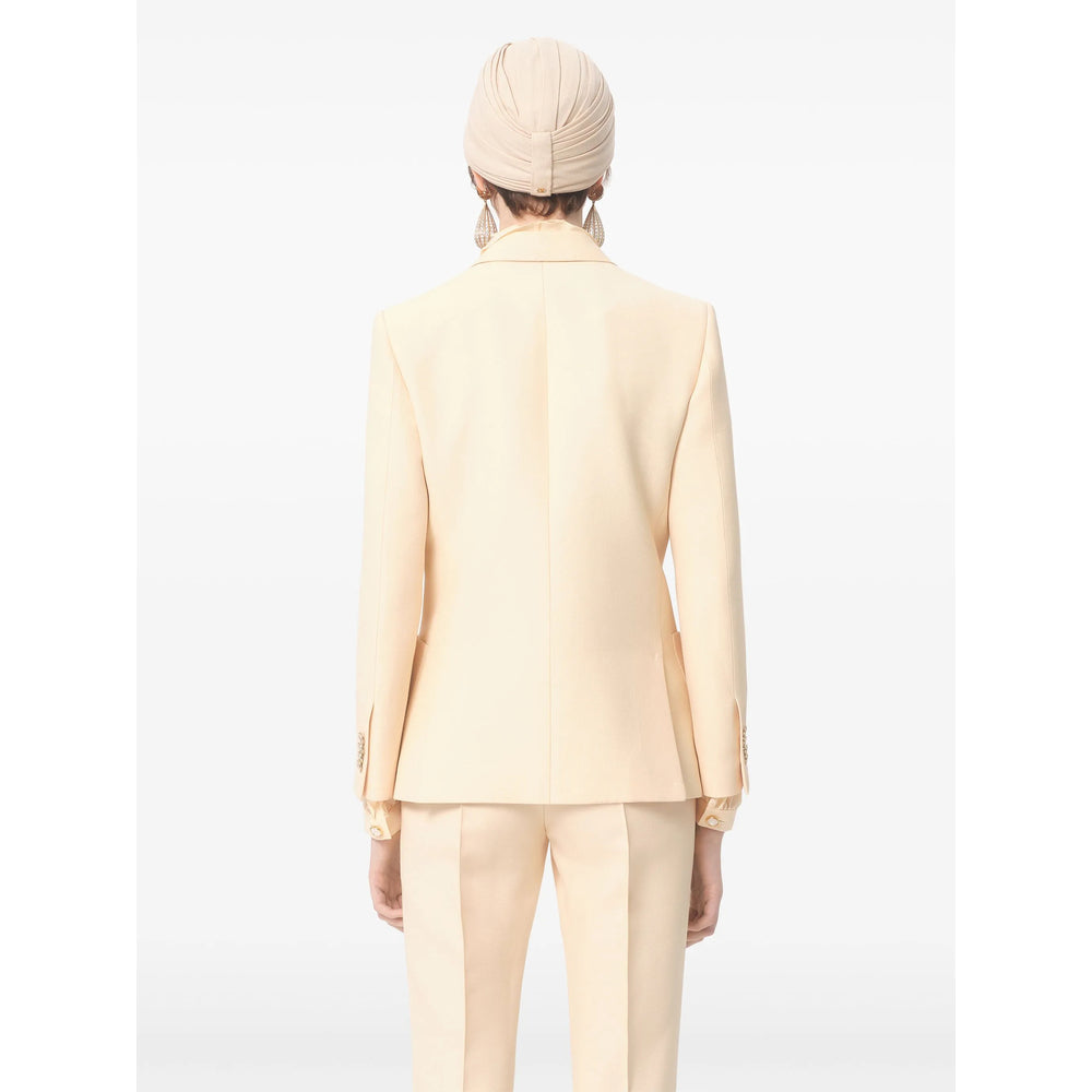Virgin Wool Silk Blazer Coat