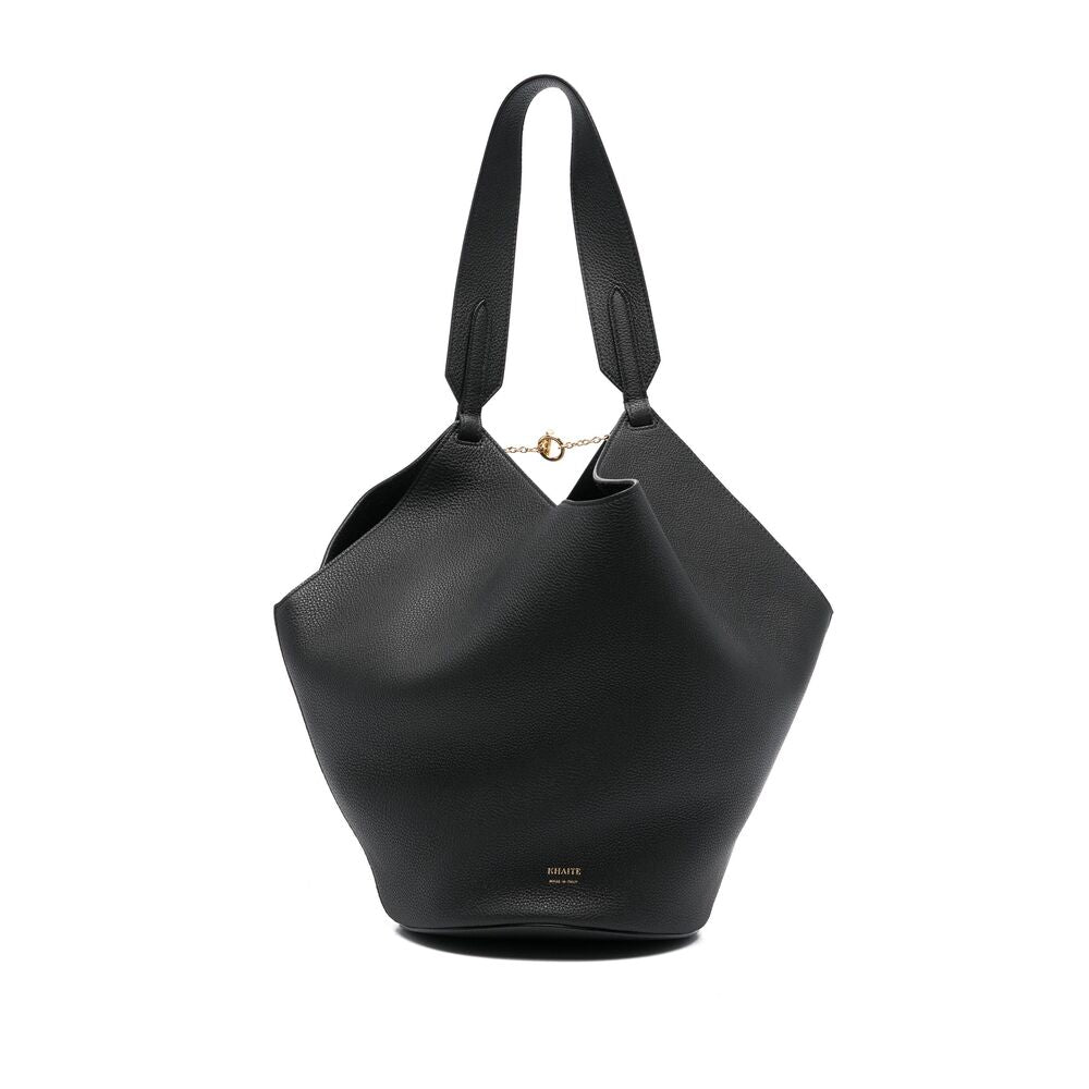 Sleek Pepped Calf Leather Tote