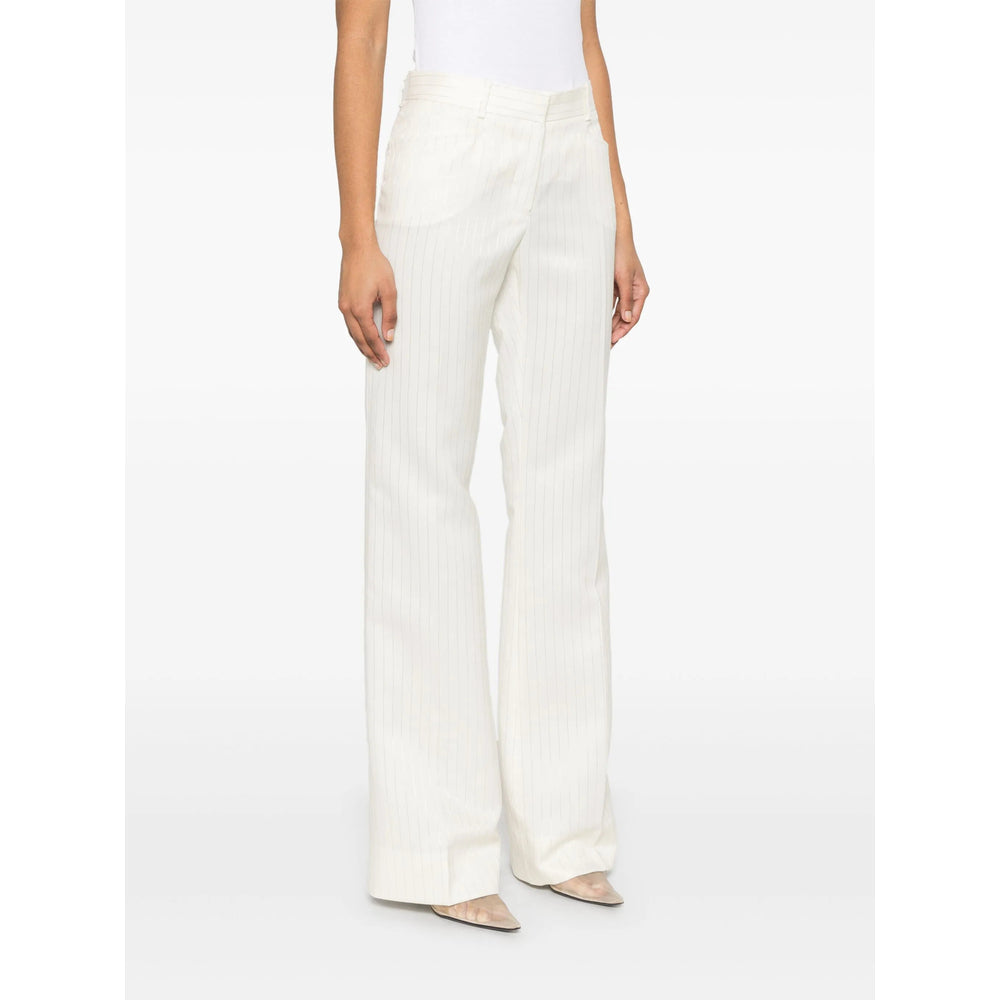 Silk Wool Blend Trousers