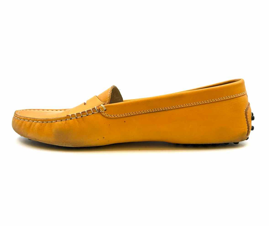 TOD'S Size 12 Mustard Leather Loafers