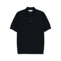 Navy Silk Polo Shirt