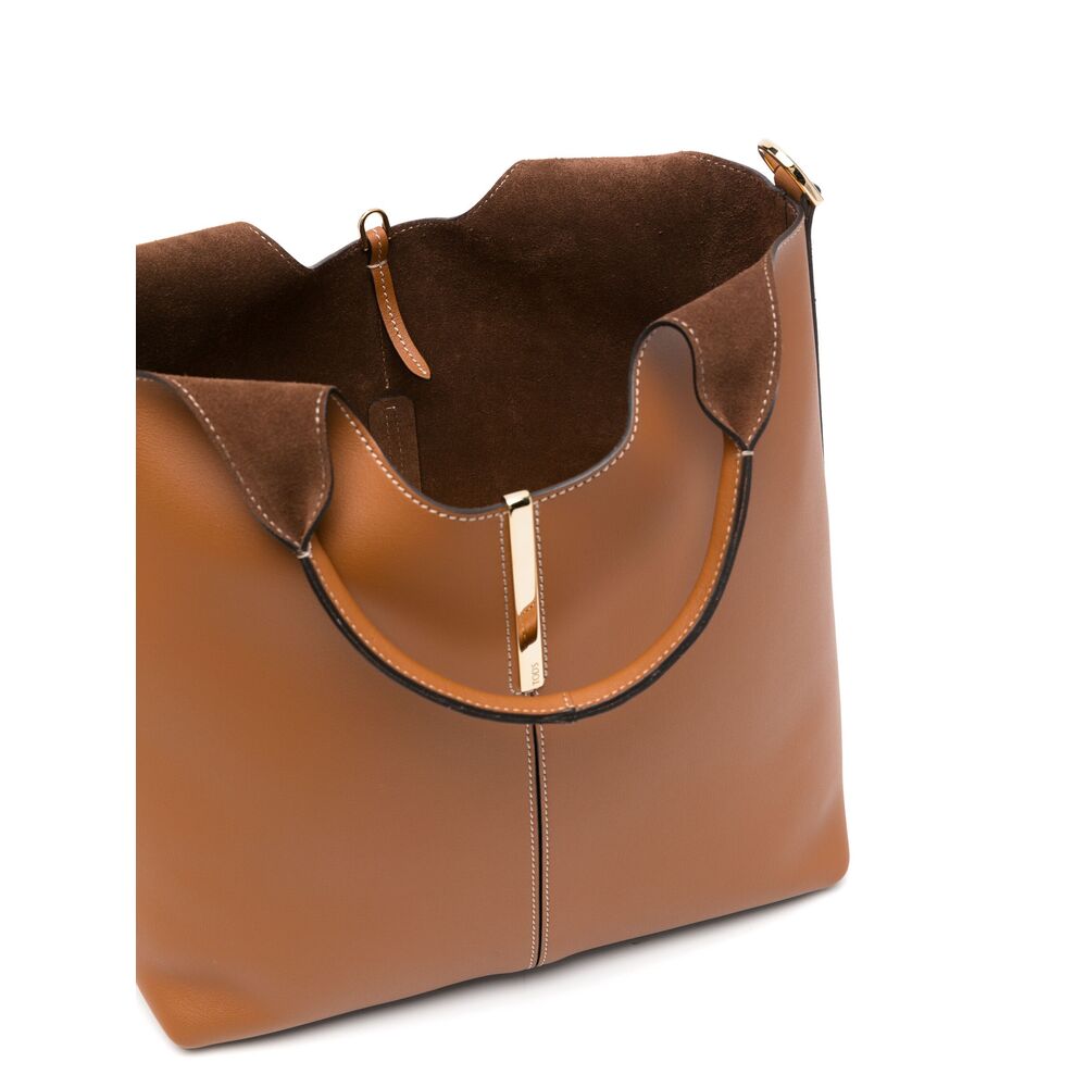 Calf Leather Ochre Satchel