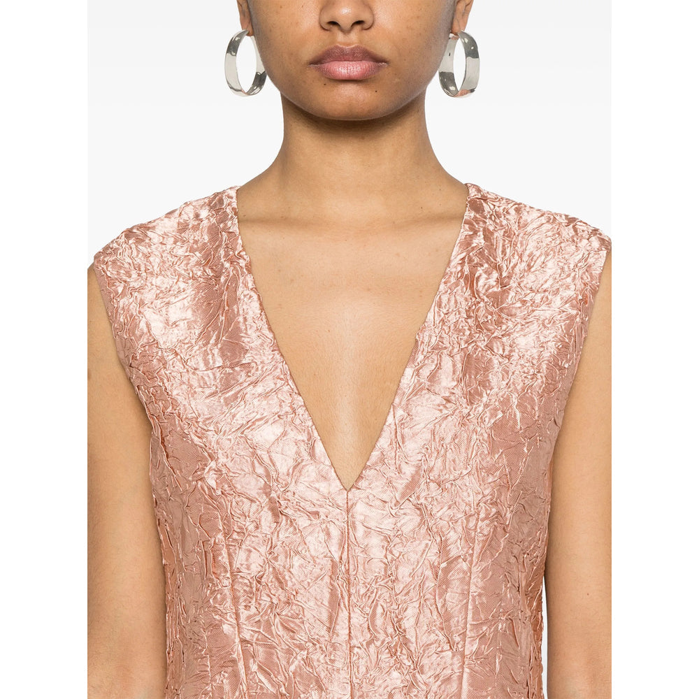 Soft Powder Pink V-neck Top